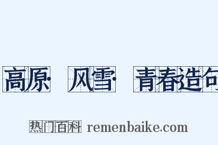 高原·风雪·青春造句是什么意思的图片